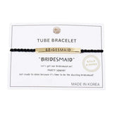Gold Dipped Bridesmaid Bar Pointed Rope Pull Tie Bracelet - Madeline Love - Flyclothing LLC