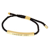 Gold Dipped Bar Pointed Rope Cinch Pull Tie Bracelet - Madeline Love - Flyclothing LLC