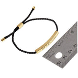 Gold Dipped Bar Pointed Rope Cinch Pull Tie Bracelet - Madeline Love - Flyclothing LLC