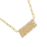 Gold Dipped Bride Message Pendant Necklace - Madeline Love - Flyclothing LLC