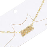 Gold Dipped Bride Message Pendant Necklace - Madeline Love - Flyclothing LLC