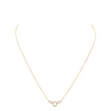 Gold Dipped Cubic Zirconia Wings Pendant Necklace - Madeline Love - Flyclothing LLC