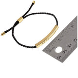 Gold Dipped MAMA Message Bar Pointed Rope Pull Tie Bracelet - Madeline Love - Flyclothing LLC