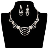 Draped Rhinestone Necklace - Madeline Love - Flyclothing LLC