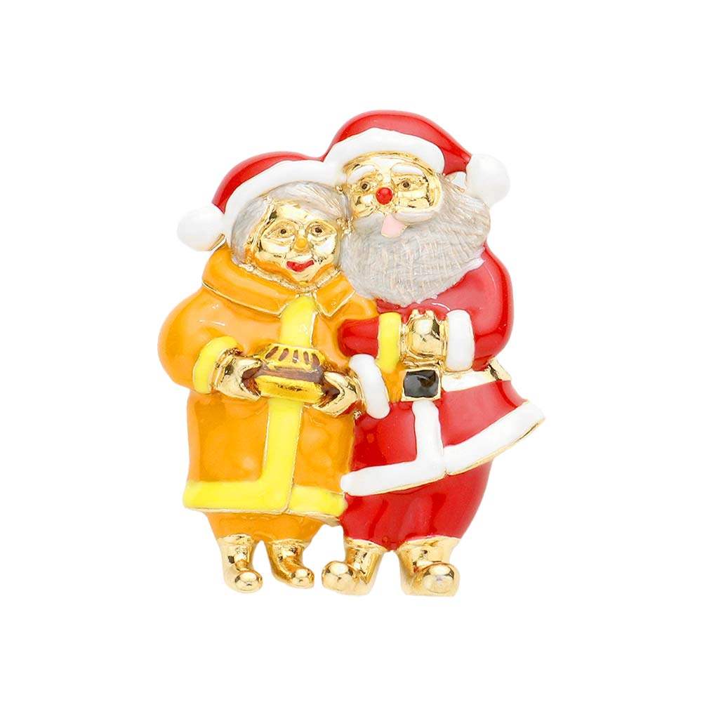 Enamel Santa Claus Pin Brooch - Madeline Love - Flyclothing LLC