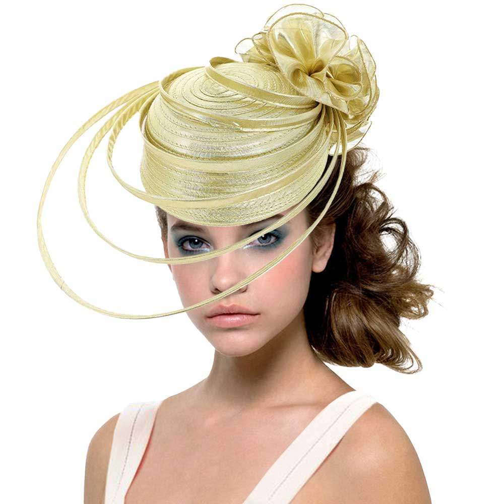 Fabric Pointed Elastic String Dressy Hat - Madeline Love - Flyclothing LLC