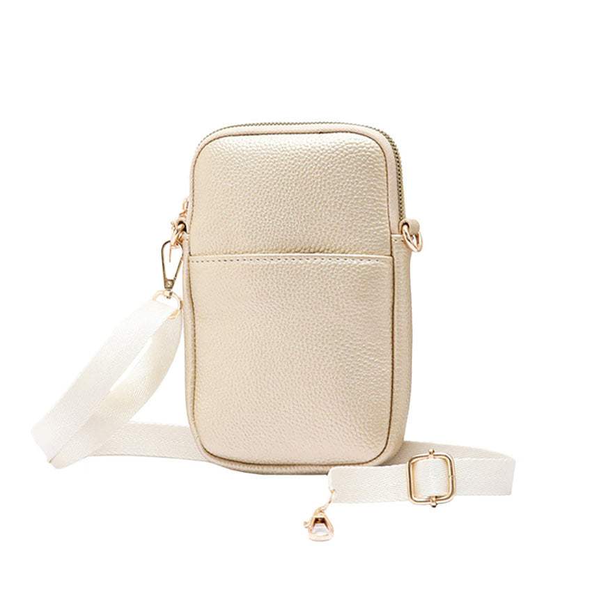 Faux Leather Rectangle Crossbody Bag - Madeline Love - Flyclothing LLC