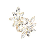 Floral Marquise Stone Cluster Evening Earrings - Madeline Love - Flyclothing LLC