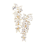 Floral Multi Stone Evening Earrings - Madeline Love - Flyclothing LLC