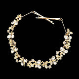 Floral Oval Stone Accented Bun Wrap Headpiece - Madeline Love - Flyclothing LLC