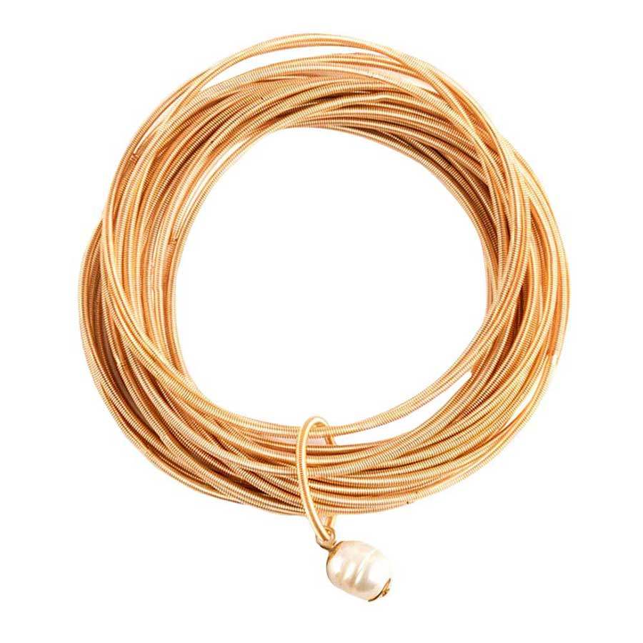 Freshwater Pearl Charm Guitar String Stackable Bracelet - Madeline Love - Flyclothing LLC