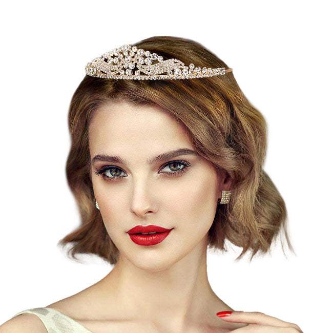 Glass Crystal Pageant Queen Tiara - Madeline Love - Flyclothing LLC