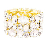 Glass Crystal Stretch Evening Bracelet - Madeline Love - Flyclothing LLC