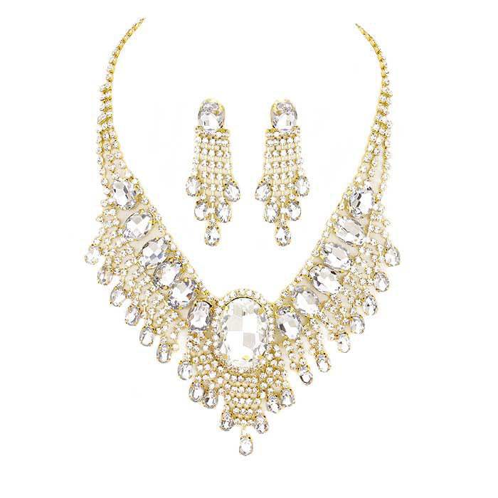 Glass Stone Ephemeral Wings Necklace - Madeline Love - Flyclothing LLC