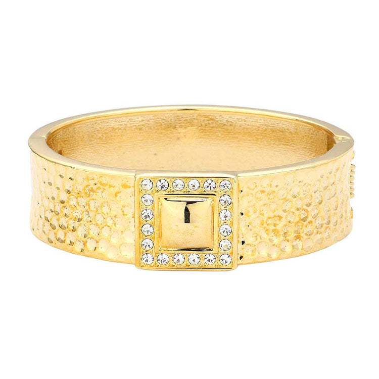 Hammered Metal Bangle Bracelet - Madeline Love - Flyclothing LLC
