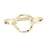 Hammered Open Metal Circle Hook Bracelet - Madeline Love - Flyclothing LLC