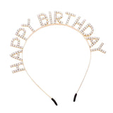 Happy Birthday Crystal Rhinestone Headband - Madeline Love - Flyclothing LLC