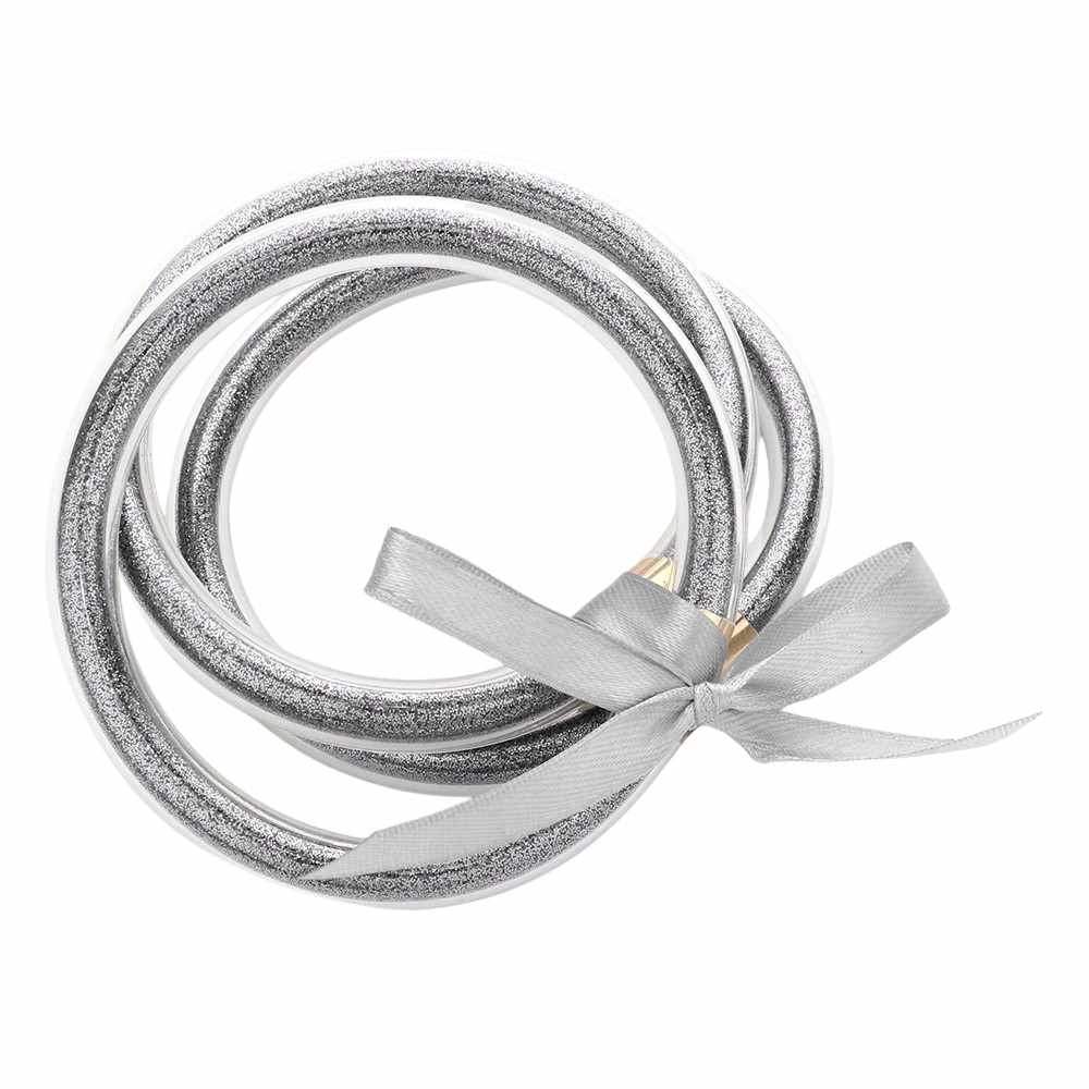 3PCS Glitter Jelly Tube Bangle Bracelet - Madeline Love - Flyclothing LLC