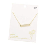 Mama Message Metal Rectangle Pendant Necklace - Madeline Love - Flyclothing LLC
