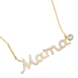 March Birthstone MAMA Message Pendant Necklace - Madeline Love - Flyclothing LLC