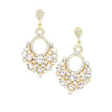 Marquise Crystal Chandelier Statement Evening Earrings - Madeline Love - Flyclothing LLC