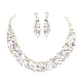 Marquise Stone Cluster Evening Necklace - Madeline Love - Flyclothing LLC