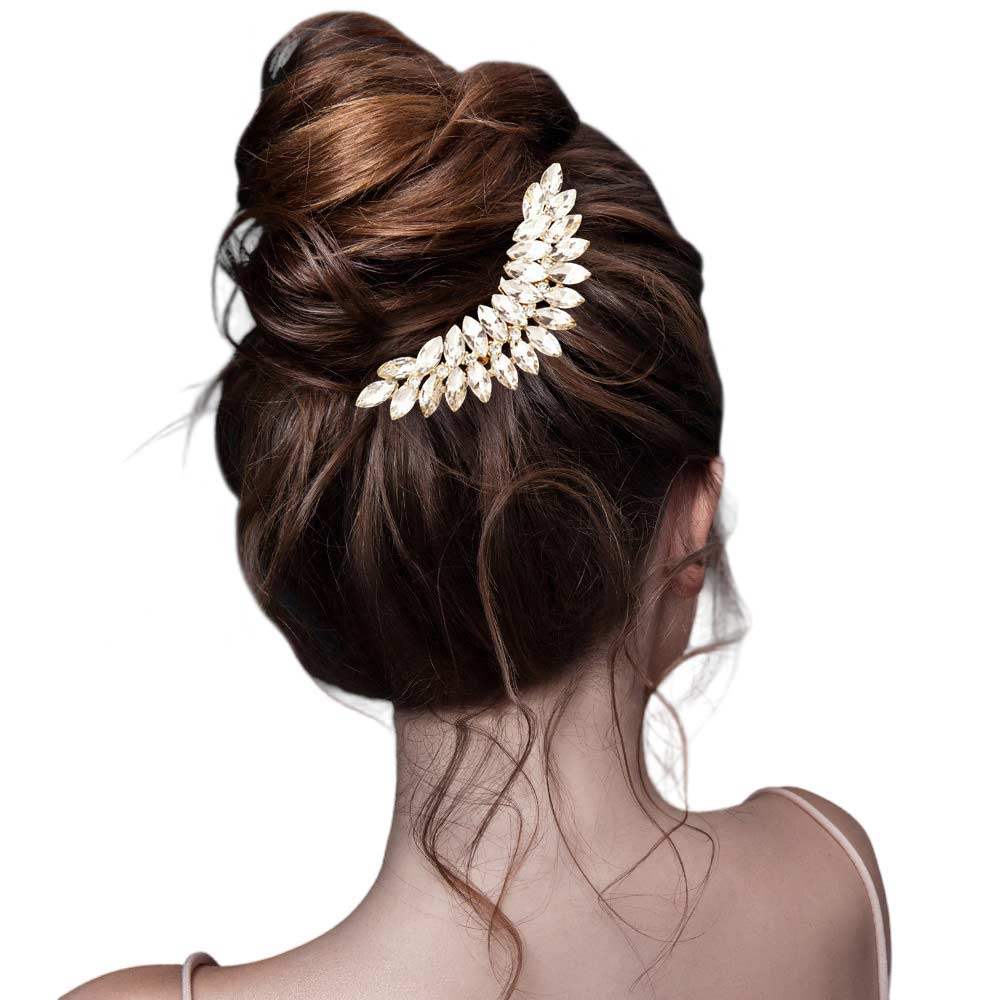 Marquise Stone Cluster Hair Comb - Madeline Love - Flyclothing LLC