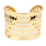 Metal Cut Out Detailed Split Cuff Bracelet - Madeline Love - Flyclothing LLC