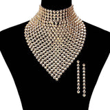 Metal Studded Bib Necklace - Madeline Love - Flyclothing LLC