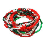 15PCS - Christmas Theme Star Seed Beaded Stretch Multi Layered Bracelets - Madeline Love - Flyclothing LLC