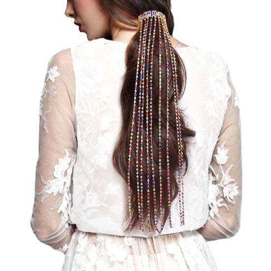 Rhinestone Fringe Barrette - Madeline Love - Flyclothing LLC