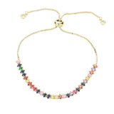 Stainless Steel Marquise CZ Tennis Chain Pull Tie Adjustable Bracelet - Madeline Love - Flyclothing LLC