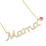 October Birthstone MAMA Message Pendant Necklace - Madeline Love - Flyclothing LLC