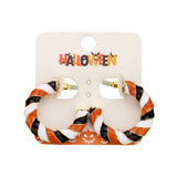 Enamel Halloween Twisted Hoop Earrings - Madeline Love - Flyclothing LLC