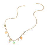 Lets Play Message Enamel Pickleball Pearl Charm Station Necklace - Madeline Love - Flyclothing LLC
