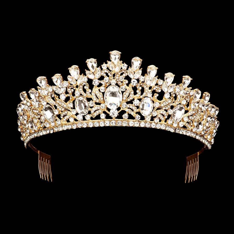 Oval Stone Pointed Princess Tiara - Madeline Love - Flyclothing LLC