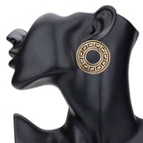 Pattern Detailed Open Metal Circle Earrings - Madeline Love - Flyclothing LLC