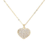 Pave heart pendant necklace - Madeline Love - Flyclothing LLC