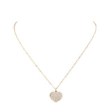 Pave heart pendant necklace - Madeline Love - Flyclothing LLC