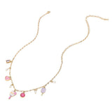 Lets Play Message Enamel Pickleball Pearl Charm Station Necklace - Madeline Love - Flyclothing LLC