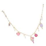 Lets Play Message Enamel Pickleball Pearl Charm Station Necklace - Madeline Love - Flyclothing LLC