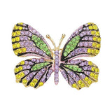 Rhinestone Pave Butterfly Pin Brooch - Madeline Love - Flyclothing LLC