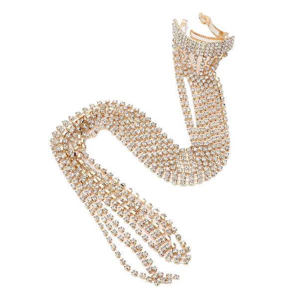 Rhinestone Fringe Barrette - Madeline Love - Flyclothing LLC