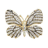 Rhinestone Pave Butterfly Pin Brooch - Madeline Love - Flyclothing LLC