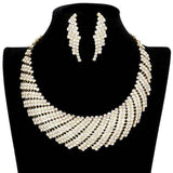 Rhinestone Tornado Collar Bib Necklace - Madeline Love - Flyclothing LLC