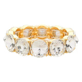 Round Stone Stretch Evening Bracelet - Madeline Love - Flyclothing LLC