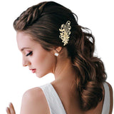 Round Teardrop Stone Accented Hair Comb - Madeline Love - Flyclothing LLC