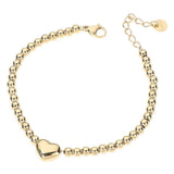 SECRET BOX_Stainless Steel Heart Pointed Ball Beaded Bracelet - Madeline Love - Flyclothing LLC