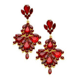 Glass Crystal Statement Evening Earrings - Madeline Love - Flyclothing LLC