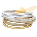 6pcs Faux Leather Tube Bangle Bracelets - Madeline Love - Flyclothing LLC